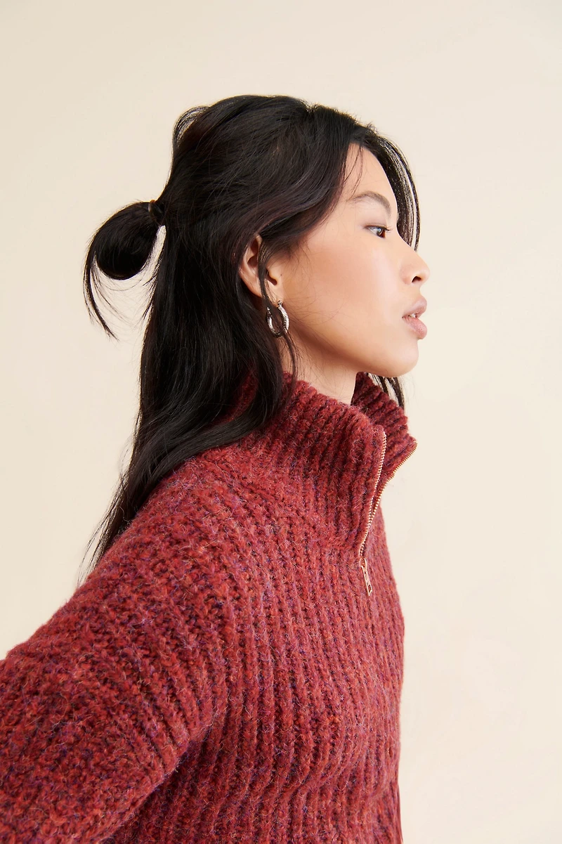 525 Jackie Half Zip Sweater
