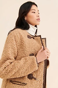 Avec Les Filles Faux Fur Toggle Coat