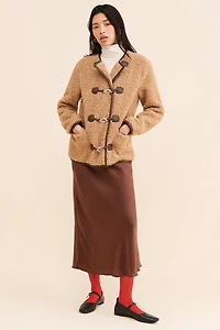 Avec Les Filles Faux Fur Toggle Coat