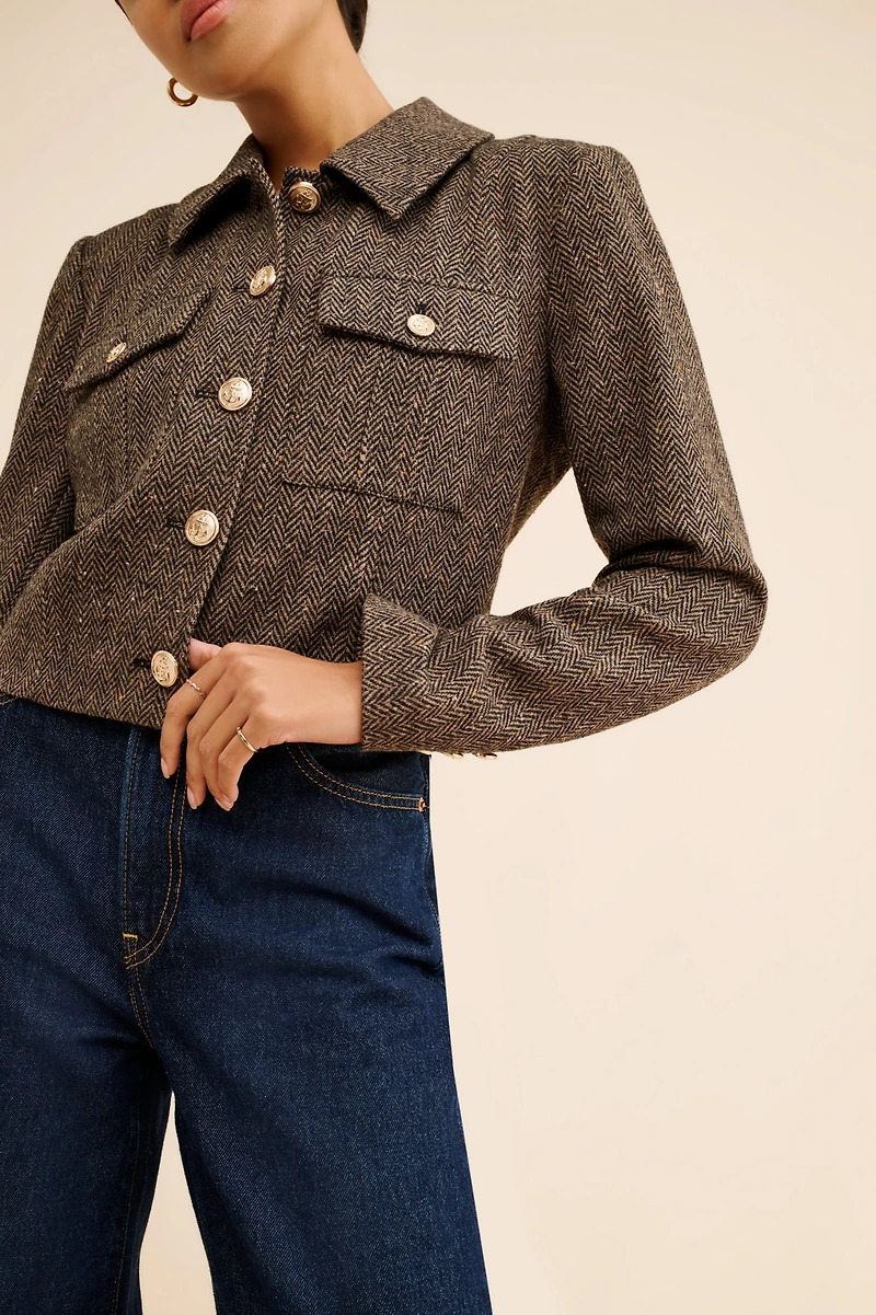 Avec Les Filles Herringbone Lady Jacket
