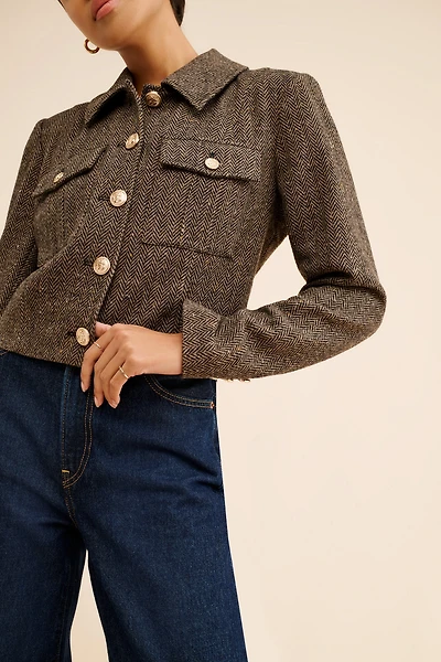 Avec Les Filles Herringbone Lady Jacket