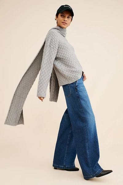 4th & Reckless Gabriel Cable Knit Twofer Sweater