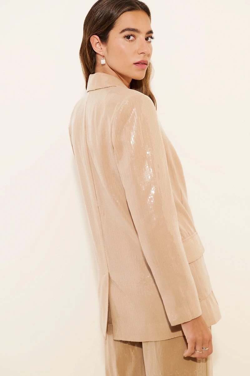 Hutch Asymmetrical Sequin Blazer