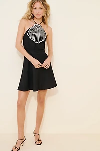 FARM Rio Linen Blend Coverup Mini Dress