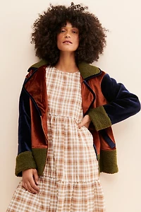 Hutch Eve Velvet Moto Jacket