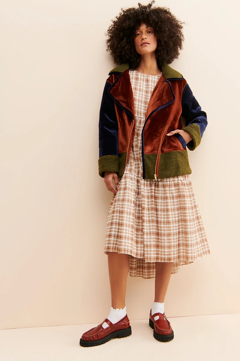 Hutch Eve Velvet Moto Jacket