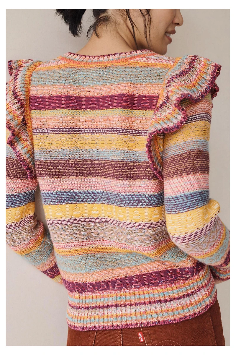 Pilcro Ruffled Sweater