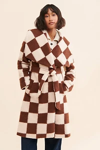 Hutch Checkerboard Fuzzy Overcoat