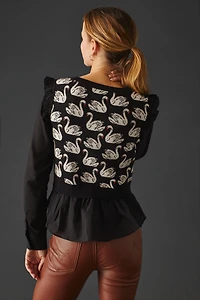 Maeve Layered Blouse & Sweater Vest