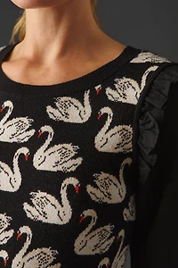 Maeve Layered Blouse & Sweater Vest