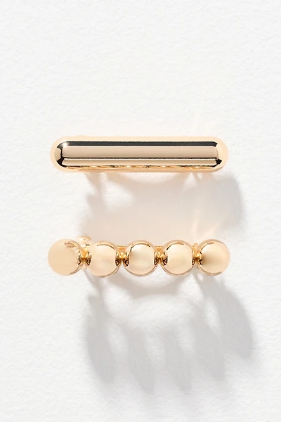 KITSCH Metal Barrettes, Set of 2