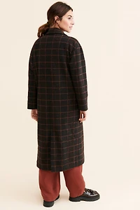 Hutch Windowpane Oversized Plaid Overcoat