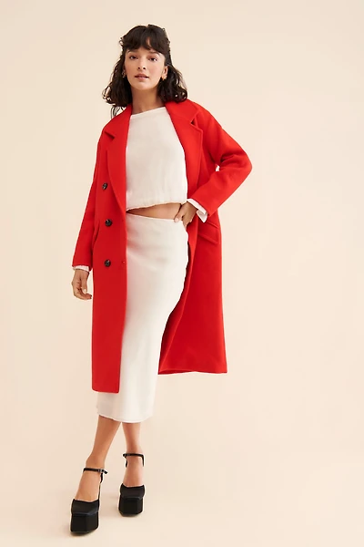 Line + Dot Paola Oversized Double-Breasted Coat