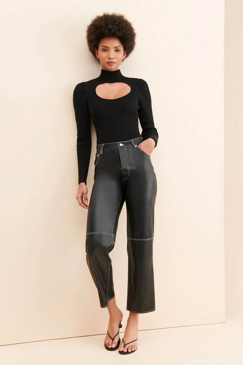 ASTR the Label Cutout Knit Bodysuit