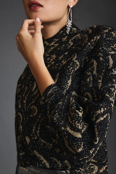 Floral Mock Neck Sweater