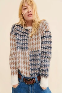 RD Style Margot Houndstooth Crewneck
