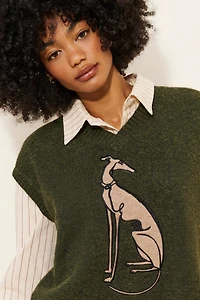 Another Girl Skinny Dog Sweater Vest