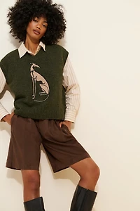 Another Girl Skinny Dog Sweater Vest