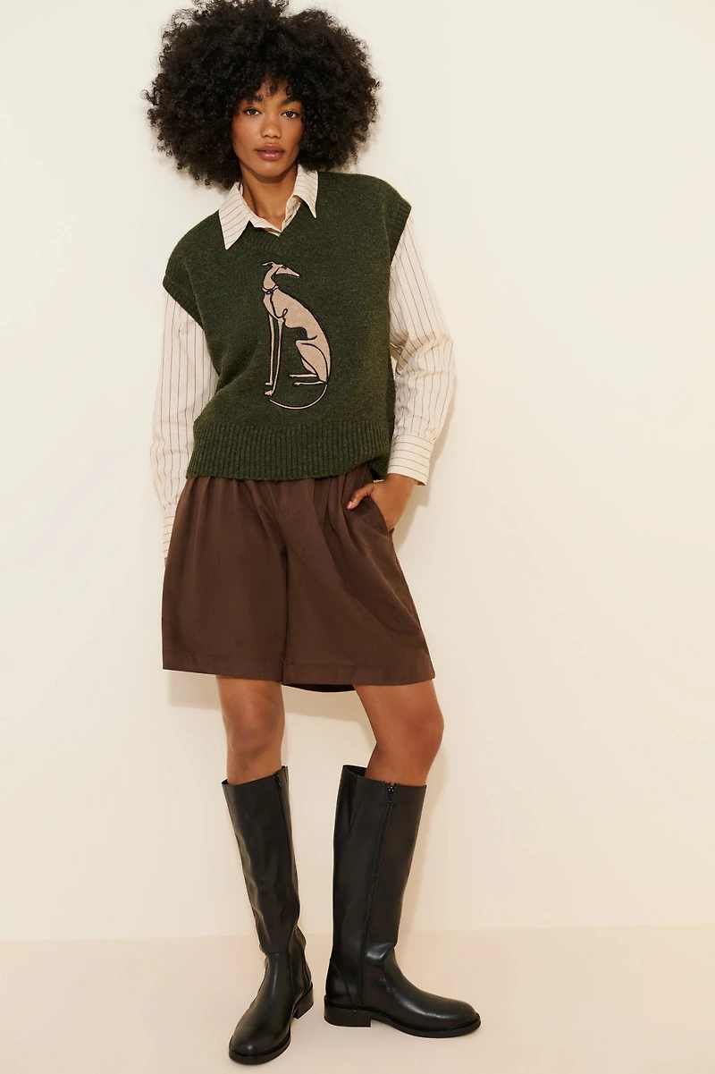 Another Girl Skinny Dog Sweater Vest