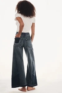 Pilcro Reworked High-Rise Wide-Leg Jeans