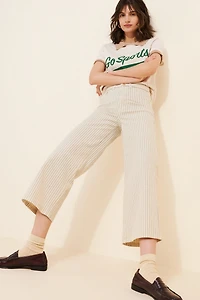 DL1961 Hepburn Stripe Wide Leg Jeans