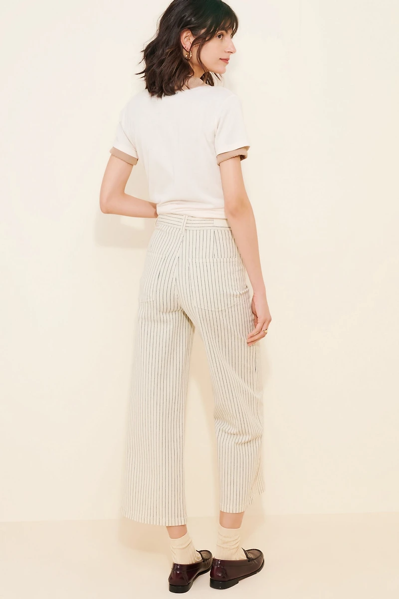 DL1961 Hepburn Stripe Wide Leg Jeans