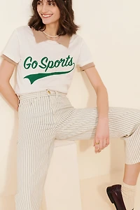 DL1961 Hepburn Stripe Wide Leg Jeans