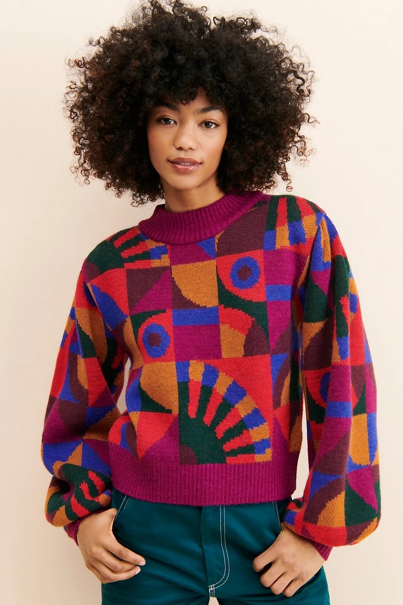 FARM Rio Graphic Toucans Sweater
