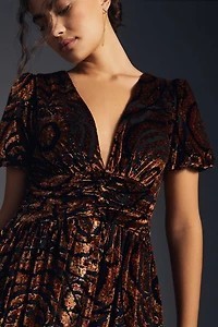 Catalina Burnout Velvet Dress
