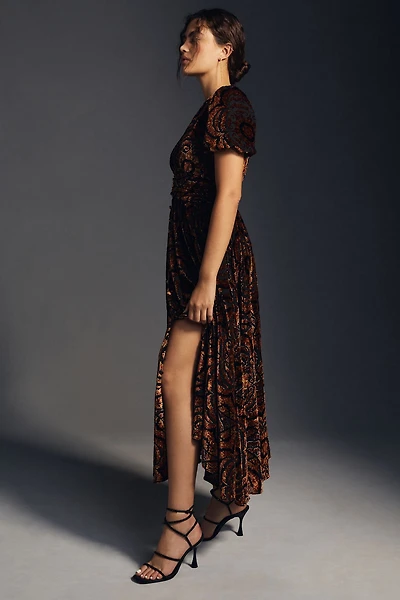 Catalina Burnout Velvet Dress