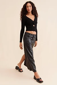 ASTR the Label Rylee Twist-Front Sweater