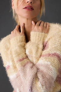 Boat-Neck Cropped Sweater