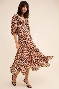 Hutch Twist Puff Midi Dress