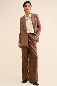 FRENCHMAUVE Rebecca Side Stripe Vegan Leather Pants