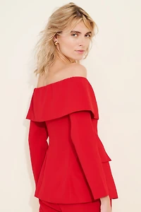 Extro Vert Off-The-Shoulder Structured Blazer