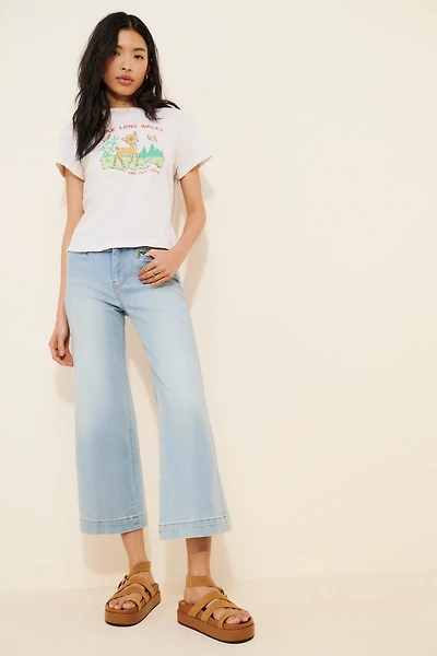 Pilcro Rainbow High-Rise Crop-Flare Jeans