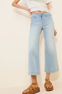 Pilcro Rainbow High-Rise Crop-Flare Jeans