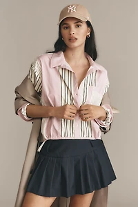 Drawstring Buttondown Top