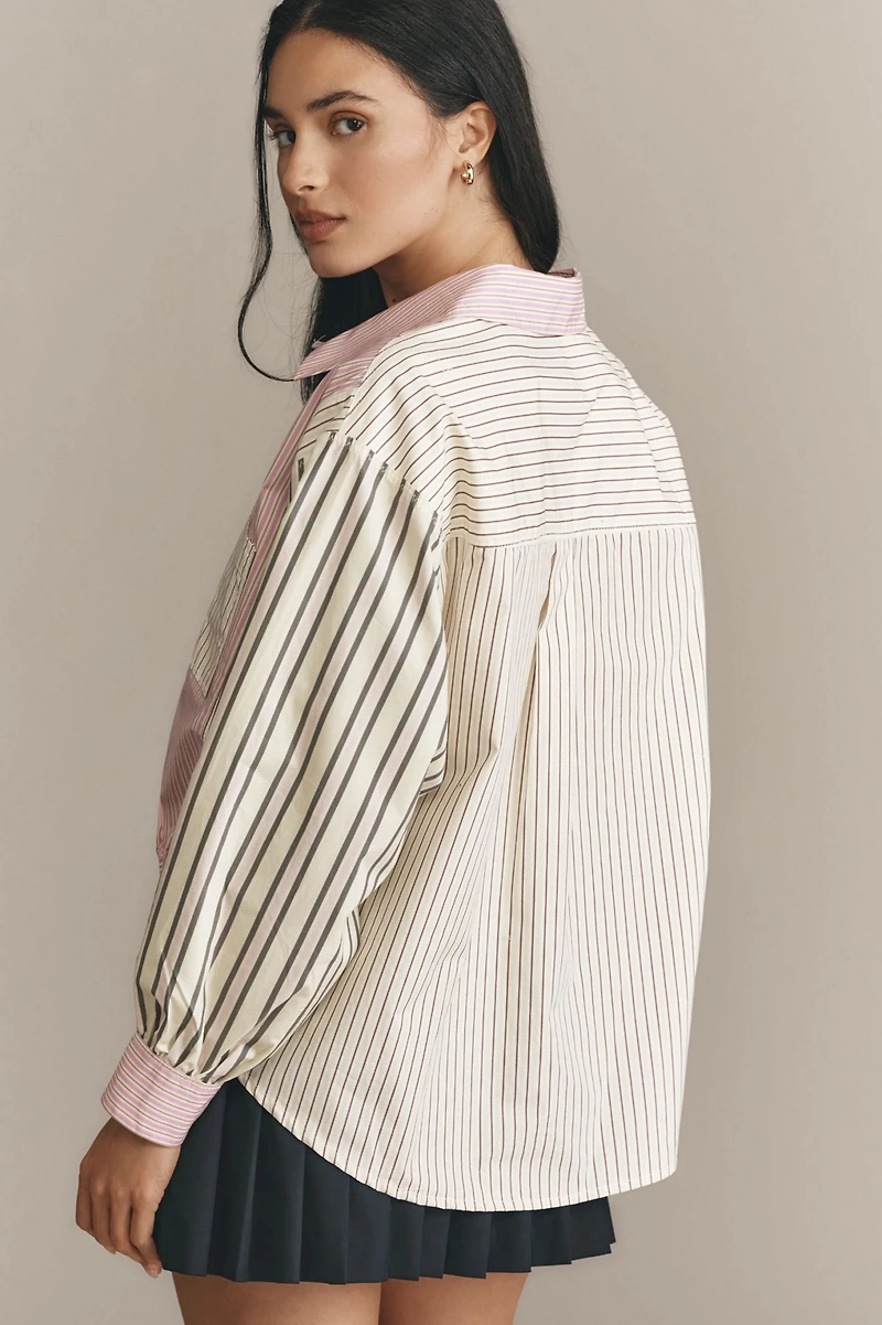 Drawstring Buttondown Top