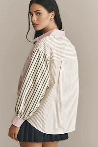 Drawstring Buttondown Top