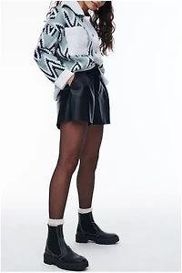 Flat White Zig-Zag Sherpa Jacket