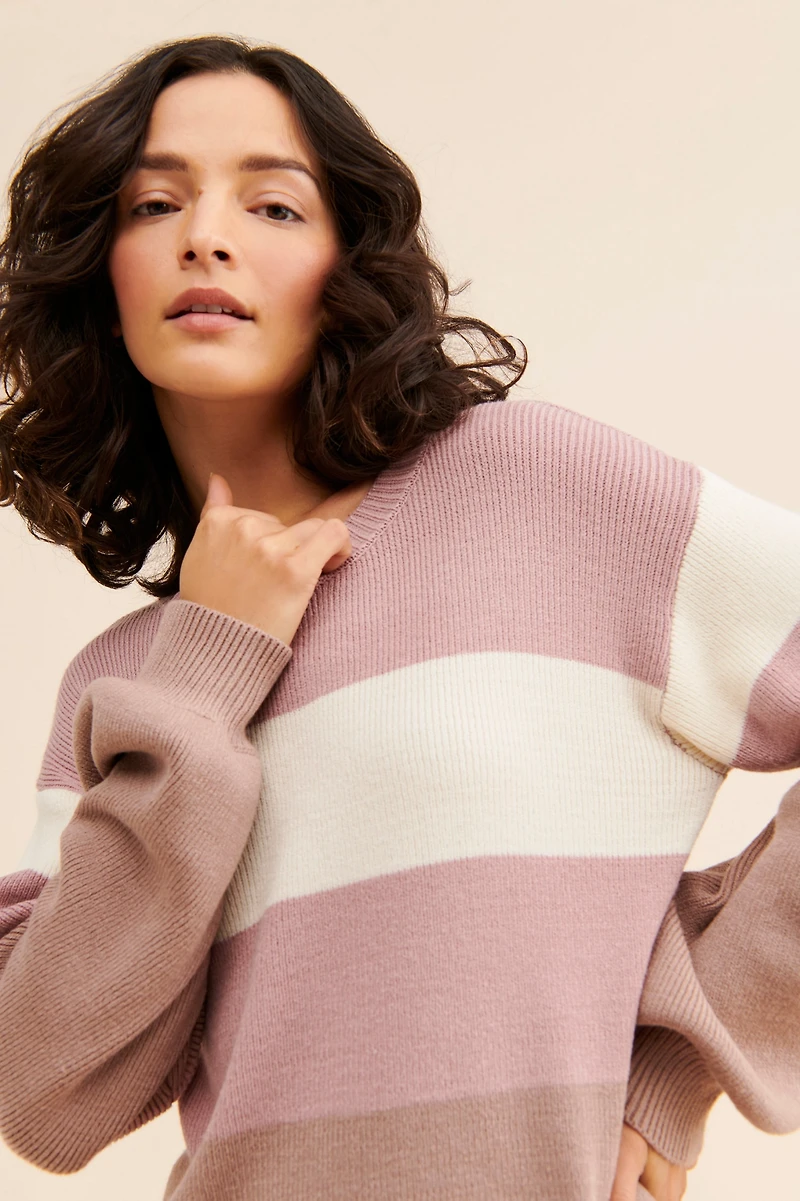 Love + Harmony Colorblock Knit Pullover