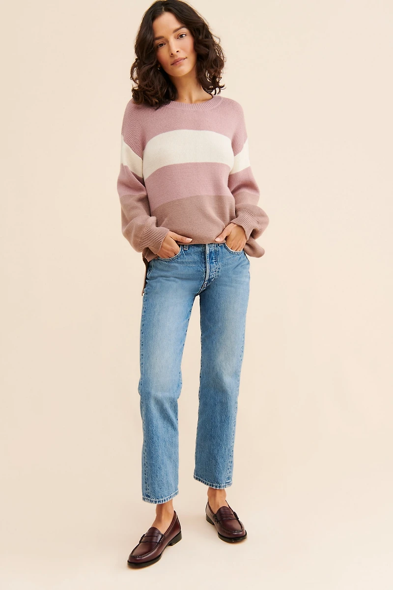 Love + Harmony Colorblock Knit Pullover