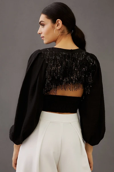 Current Air Sequin-Back Top