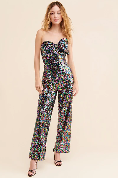 Hutch Bow-Front Sequined Jumpsuit