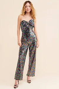 Hutch Bow-Front Sequined Jumpsuit