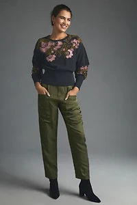 Embroidered Floral Sweatshirt