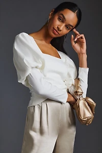 English Factory Mutton-Sleeve Top