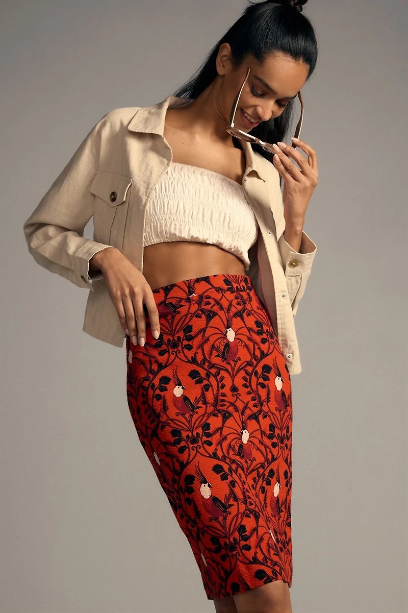 Maeve Slim Printed Skirt