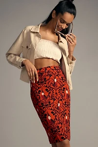 Maeve Slim Printed Skirt